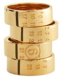 MM6 by Maison Margiela - Stacked Numeric Rings - Lyst