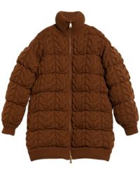 Max Mara - Chunky-Knit Padded Coat - Lyst
