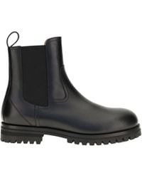 Loro Piana - Kent Leather Ankle Boots - Lyst