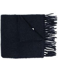 Marni - Logo Patch Fringed Scarf - Lyst