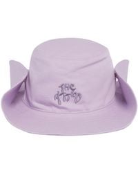 The Attico - The Logo Embroidered Wide-Brim Hat - Lyst