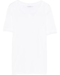 Patrizia Pepe - V-Neck Short-Sleeved T-Shirt - Lyst