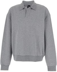 BOSS - Drop Shoulder Long Sleeved Polo Shirt - Lyst
