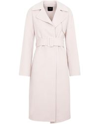 Theory - Notched-Lapels Belted Coat - Lyst