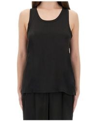 MICHAEL Michael Kors - Satin Racerback Tank Top - Lyst