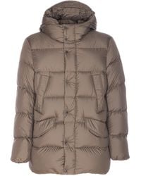 Woolrich - Long Sleeved Hooded Down Jacket - Lyst