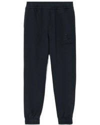 Burberry - Ekd-Embroidered Cotton Track Pants - Lyst