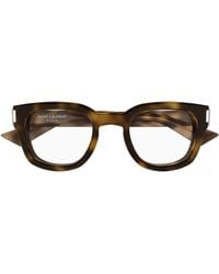 Saint Laurent - Eyewear Oval Frame Glasses - Lyst