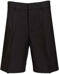 Emporio Armani - Pleated Bermuda Shorts - Lyst