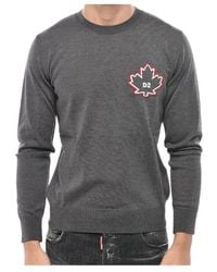 DSquared² - Logo-Patch Wool Sweater - Lyst