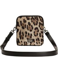 Dolce & Gabbana - Leopard-Print Shoulder Bag - Lyst