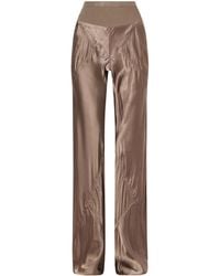 Rick Owens - Bias Satin Flared Pants - Lyst
