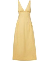 Posse - Lindie Cotton Poplin Midi Dress - Lyst