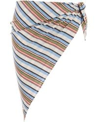 Prada - Embroidered Striped Sarong - Lyst