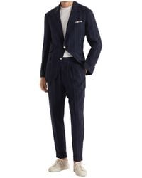 Brunello Cucinelli - Long-Sleeved Suit Jacket And Trousers Two-Piece Set - Lyst