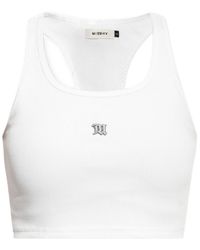 MISBHV - Logo Embroidered Ribbed Tank Top - Lyst