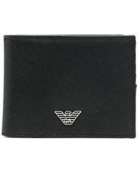 Emporio Armani - Logo Plaque Bifold Wallet - Lyst