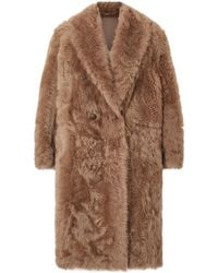 Brunello Cucinelli - Double Breasted Coat - Lyst
