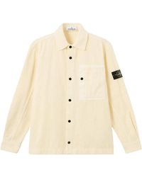 Stone Island - Snap-Button Shirt Jacket With Chest Pockets - Lyst