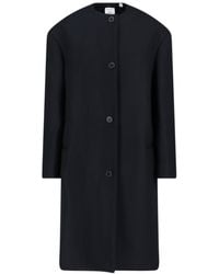 Calvin Klein - Crewneck Long Coat - Lyst