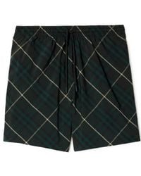 Burberry - Check-Print Drawstring Swim Shorts - Lyst