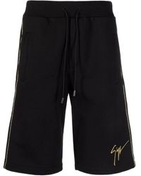 Giuseppe Zanotti - Logo Embroidered Drawstring Track Shorts - Lyst