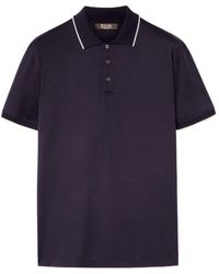 Loro Piana - Turn-Down Collar Wool Short-Sleeve Polo Shirt - Lyst