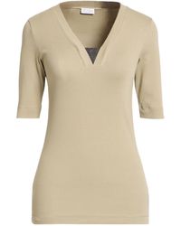 Brunello Cucinelli - Solid Color V-Neck Short-Sleeve T-Shirt - Lyst
