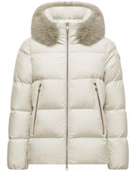 Moncler - Laichefur Shearling-Trimmed Short Down Jacket - Lyst