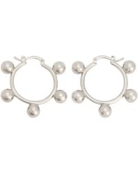 Jil Sander - Logo Engraved Hoop Earrings - Lyst