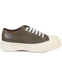 Marni - Logo Patch Lace-Up Sneakers - Lyst