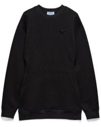 Prada - Long-Sleeved Crewneck Sweatshirt - Lyst