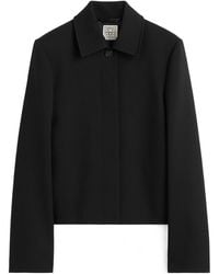TOTEME - Totême Long Sleeved Boxy Twill Jacket - Lyst