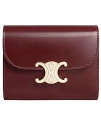 Celine - Small Flap Wallet Triomphe - Lyst