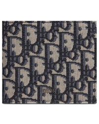 Dior - Homme Oblique Jacquard Compact Wallet - Lyst