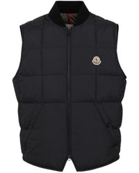 Moncler - Elberton Tech Square-Quilted Down Vest - Lyst