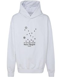 Maison Margiela - Logo Printed Long-Sleeved Hoodie - Lyst