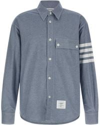 Thom Browne - Bar Flannel Shirt - Lyst