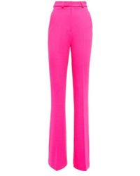 David Koma - High-Rise Flared Wool-Blend Pants - Lyst