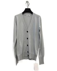 Jil Sander - Logo V-Neck Knitted Cardigan - Lyst
