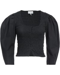 Ganni - Pleated Long Sleeve Top - Lyst