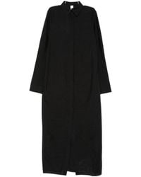 TOTEME - Totême Long-Sleeved Slit-Detailed Maxi Dress - Lyst