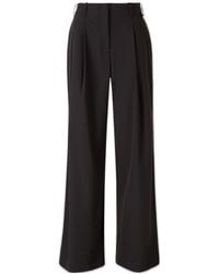 Herno - Pleated Wide Leg Trousers - Lyst