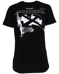 Off-White c/o Virgil Abloh - Graphic Print Cotton T-Shirt - Lyst