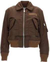 Sacai - Double-Zip Bomber Jacket - Lyst