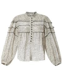Isabel Marant - Isabel Marant Étoile Doane Ruffled Print Top - Lyst
