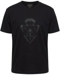 Gucci - Cotton Jersey T-Shirt With Crest - Lyst