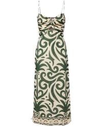 Johanna Ortiz - Water Adventure Linen Midi Dress - Lyst