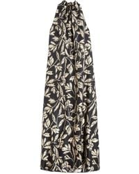 Max Mara - Silk Twill Printed Maxi Dress - Lyst