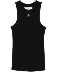 Vivienne Westwood - 90S Orb-Embellished Ribbed Tank Top - Lyst